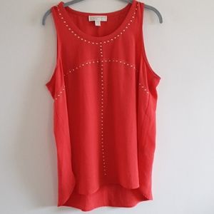 Michael Kors Sleeveless Riveted Top,SZ Lg, EUC